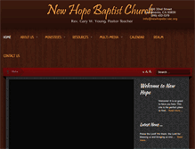 Tablet Screenshot of newhopebc-sac.org